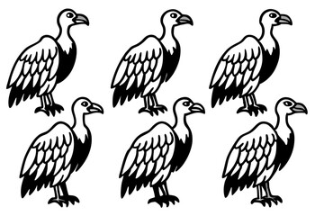 Obraz premium Elegant Vulture Outline Pack