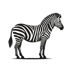 Zebra Wildlife Silhouette Vector Design