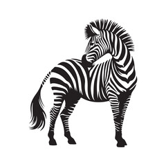 Zebra Wildlife Silhouette Vector Design