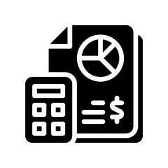 financial glyph icon