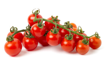 bright red tomatoes. isolated on white background.