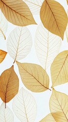 Obraz premium Dried Leaves Pattern Background Design