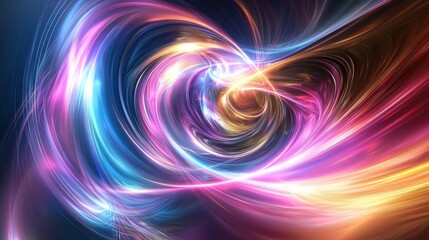 Abstract Swirling Nebula: A Symphony of Light and Color