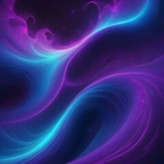 Obraz premium Neon Light Waves in a Dark Void – Futuristic Abstract Concept