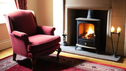 Cozy Fireplace Scene