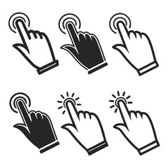 Hand Cursor icons click and Cursor icons click for computer