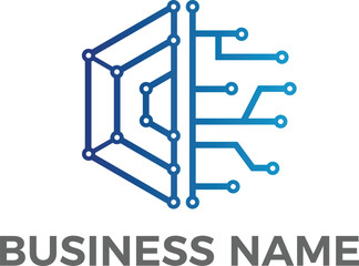 tech logo gear design minimalist logo design PNG transparency and EPS editable vector files