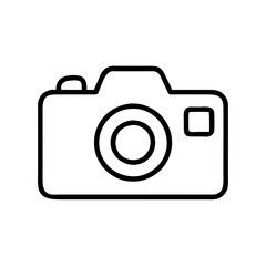 Camera icon in black outline