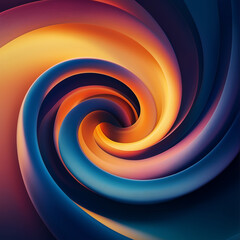 Mesmerizing composition of neon-colored spirals blending seamlessly with shifting warm and cool gradients, originating from the center, with uncluttered edges for branding elements.