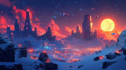 Obraz premium fire in the sky