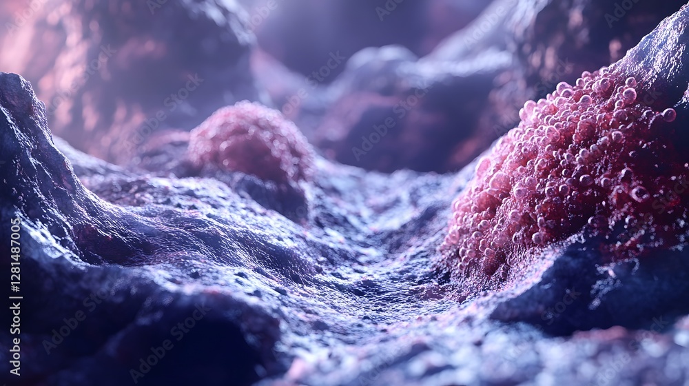 Aufkleber vibrant digital cosmic landscape with mesmerizing fluid patterns ethereal lighting and a captivating