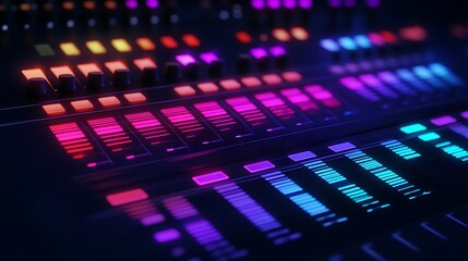 Illuminated Music Production Control Panel