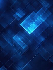 Obraz premium Abstract geometric composition of transparent blue rectangles creating a modern digital background with a futuristic and dynamic feel