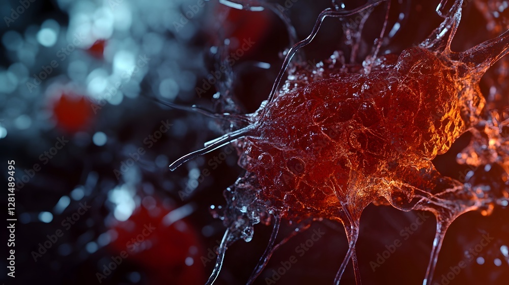 Poster Vibrant Fractal Explosion of Digital Energy and Motion   Captivating abstract digital artwork featuring a dynamic colorful and mesmerizing fractal like explosion of energy power and fluid movement
