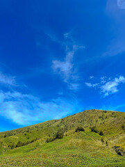 mountain landscape with blue sky