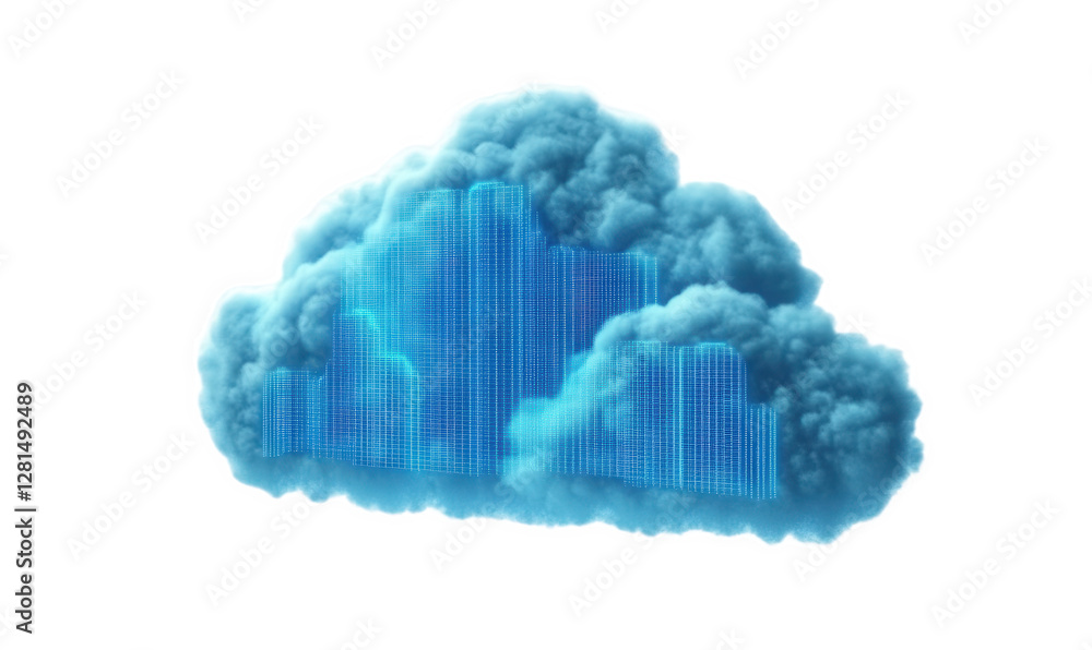 Fototapete Patterns of Cloud Computing and Data