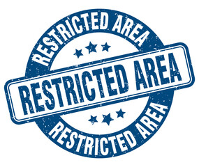 Fototapeta premium restricted area stamp. restricted area label. round grunge sign