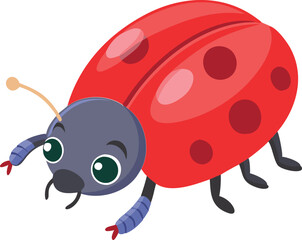ladybug insect cartoon vector illustration  © Tanvir