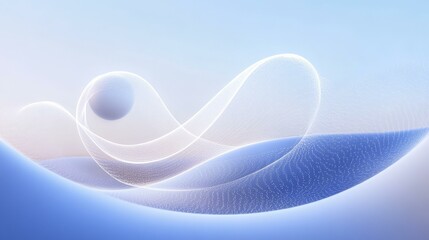 Abstract Light Blue Digital Waves