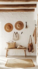 Rustic Entryway Decor with Natural Textures