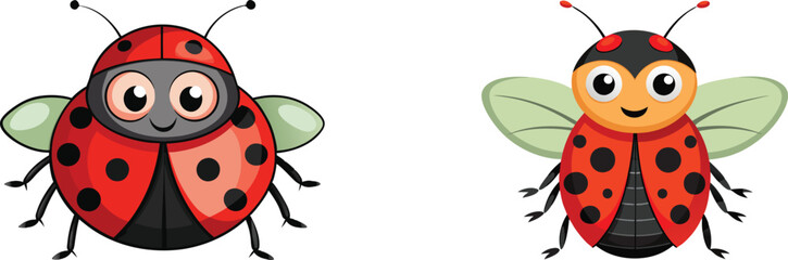 ladybug insect cartoon vector illustration  © TA graphic design