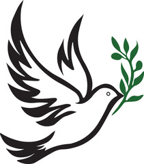dove with peace