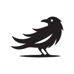 Bird's black silhouettes. bird silhouettes. isolated on white background.