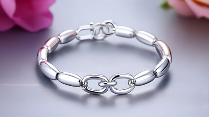 Elegant Silver Bracelet with Oval Links, Perfect for Everyday Style