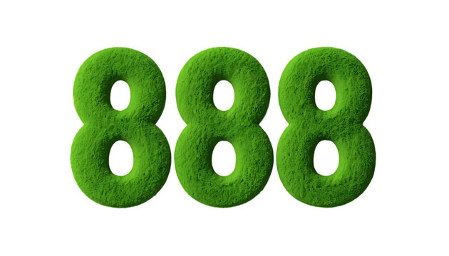 Green Number 888 png