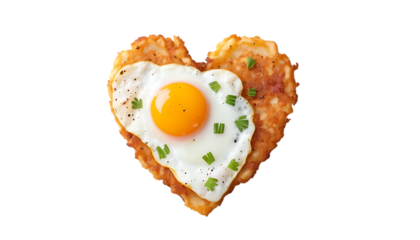 heart shaped fried egg png