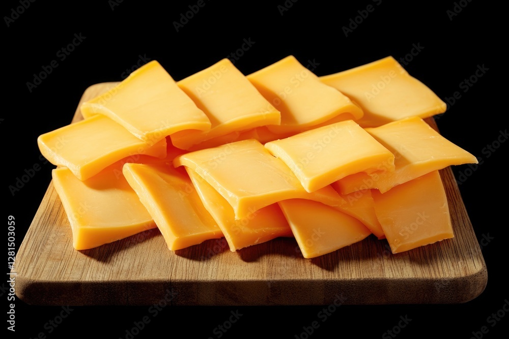 Poster a pile of freshly grated cheese slices. this is a stack of sliced chunks that can be eaten on their 
