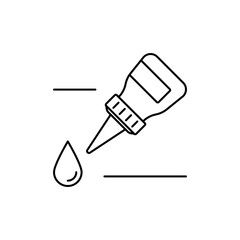 Glue Drop Symbol, Small Surface Adhesive
