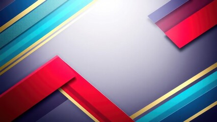 Background with red, light blue, navy blue, yellow and white