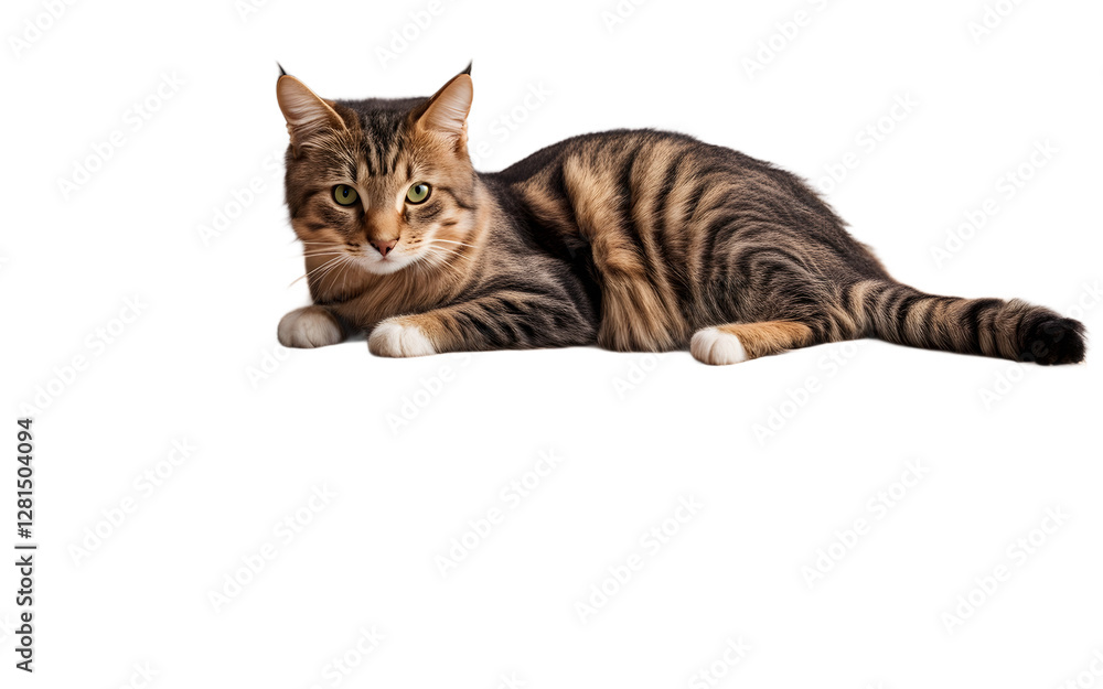 Aufkleber a cat on a empty plain background