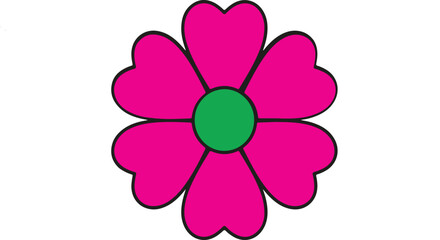 pink flower isolated on white