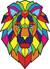 lion head with heart shaped