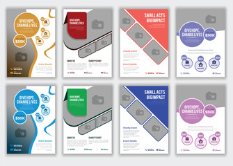 Charity Flyer Template for Nonprofit Organization Fundraising Donations Volunteer Support Community Awareness Social Welfare Event Design for Helping People and Making a Difference banner poster eps.