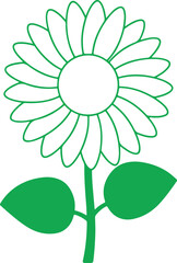 vector illustration of a green flower