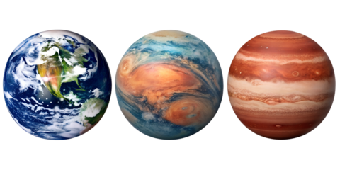 Planet on white, celestial body on clean background, Cut Out