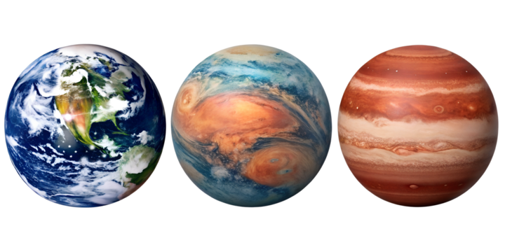 Planet on white, celestial body on clean background, Cut Out