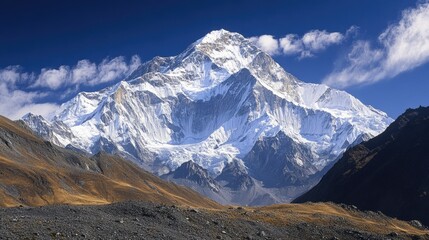 The majestic Mount Everest, the highest peak in the world.
