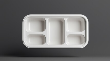 Stylish and Minimalistic White Divided Food Serving Tray