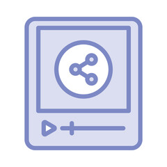 Video Sharing Glass duotone line icon, vector, pixel perfect, illustrator file
