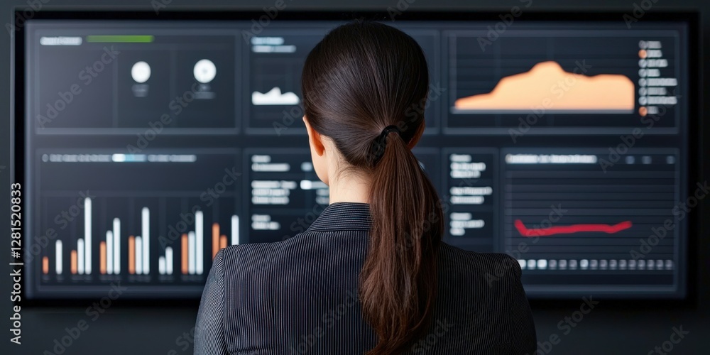Aufkleber customer experience service optimization concept. professional analyzing data on a digital screen in