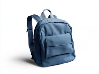 Naklejka premium Blue backpack made of durable canvas, perfect for urban outdoor travel or study purposes.