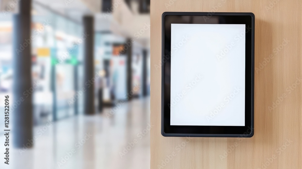 Aufkleber customer experience service optimization concept. blank digital display mounted on a wall in a retai