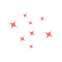Simple vector of sparkling lights with star shape