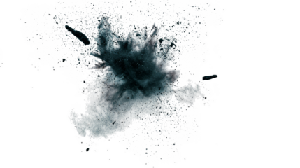 Black ink splashes, splatters and drips create a grunge texture on both white and black backgrounds