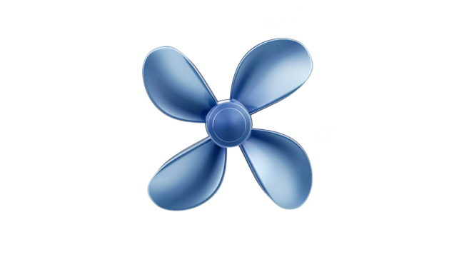 Dynamic blue propeller on black, a symbol of aviation innovation and technological power - Powered by Adobe