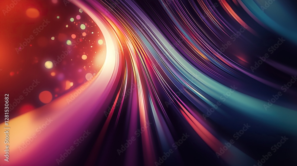 Aufkleber abstract vibrant colors intertwine in dynamic composition sense of movement and energy